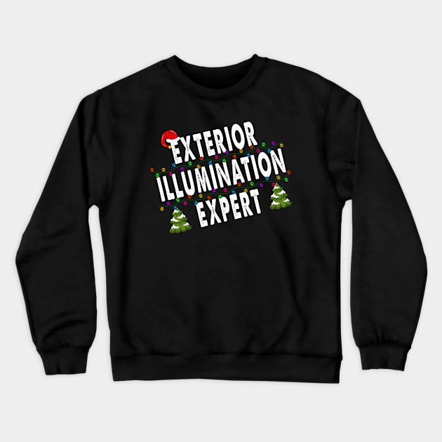 Exterior Illumination Expert Christmas Light Decorator Crewneck Sweatshirt by PaulAksenov